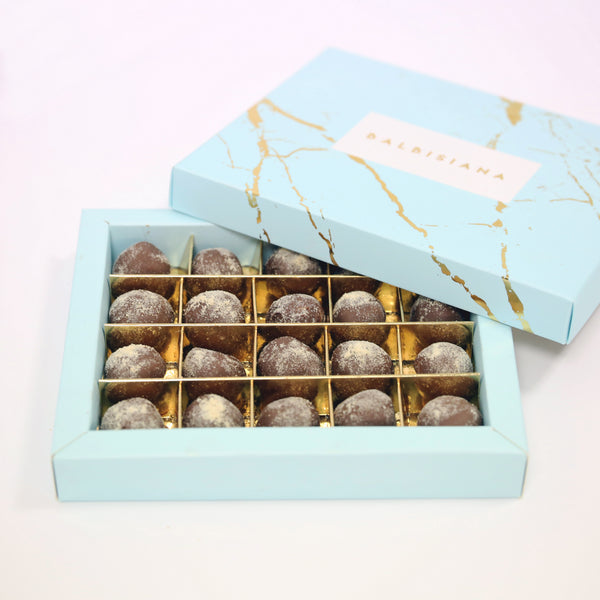 Caja de Trufitas de chocolate con caramelo y galleta 20 ud.