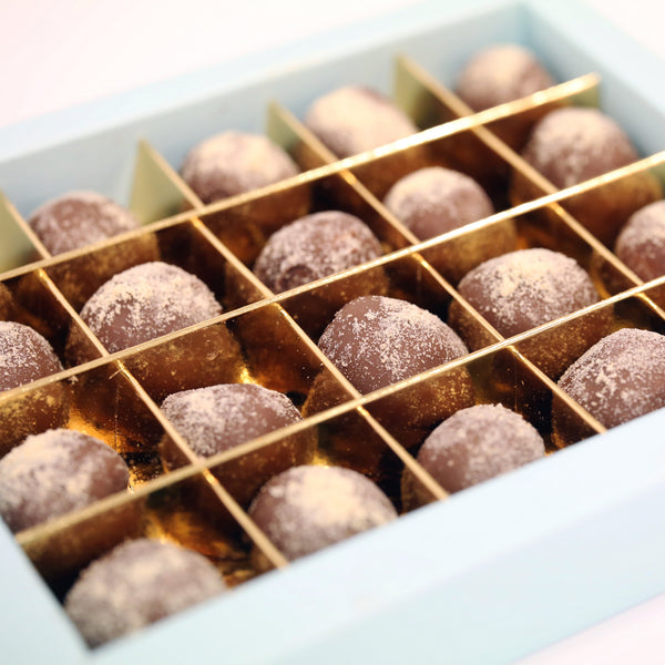 Caja de Trufitas de chocolate con caramelo y galleta 20 ud.