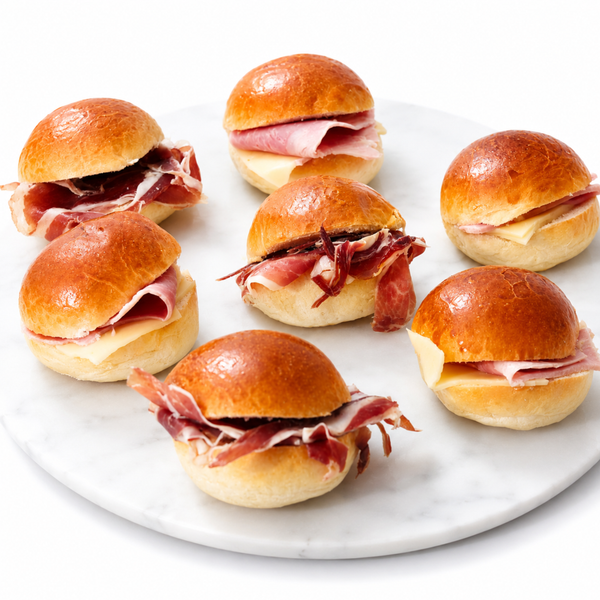 Bandeja Medias noches de jamón ibérico y jamón y queso