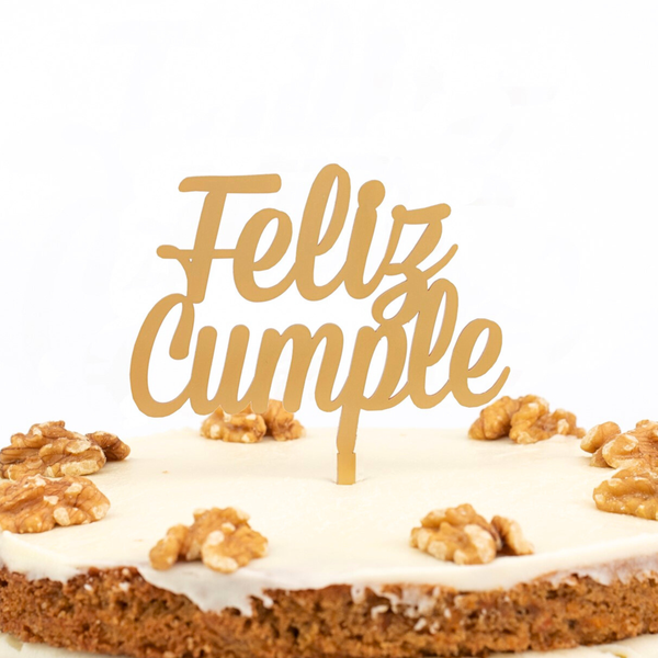 Cake topper feliz cumpleaños