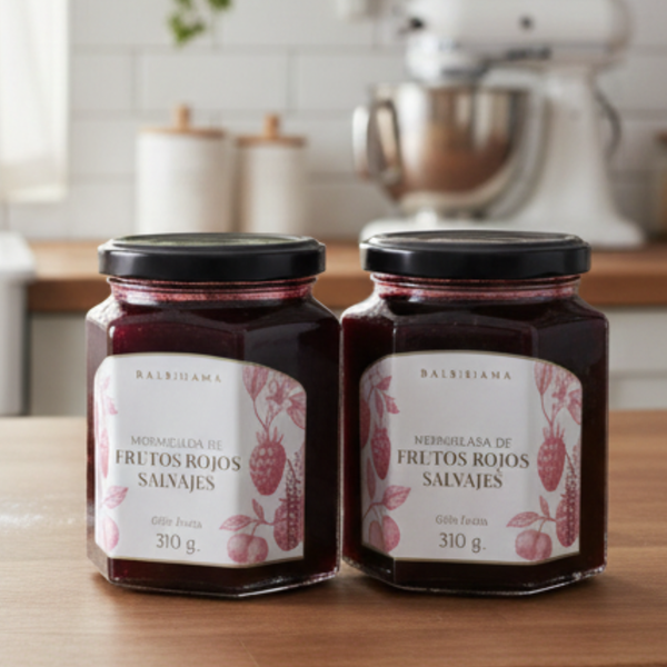 Mermelada artesanal de frutos rojos balbisiana
