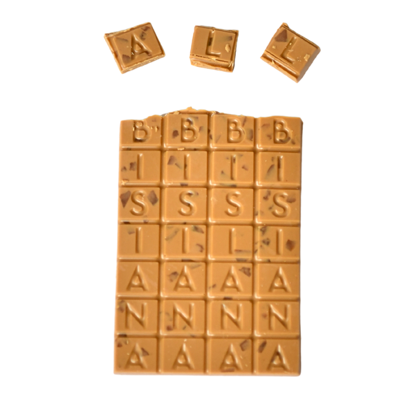 - Tableta de chocolate blanco tostado con caramelo salado From Bean to Bar -
