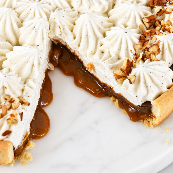 Tarta de Caramelo Salado, Chocolate y Vainilla