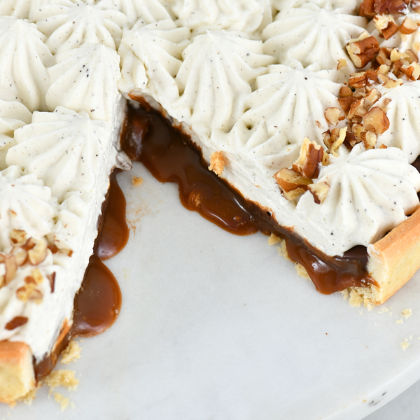 Tarta de Caramelo Salado, Chocolate y Vainilla