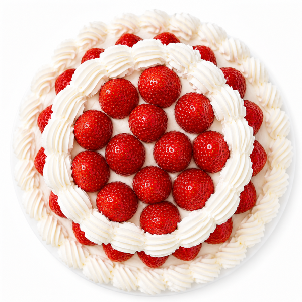 Tarta de dos pisos fresas con nata