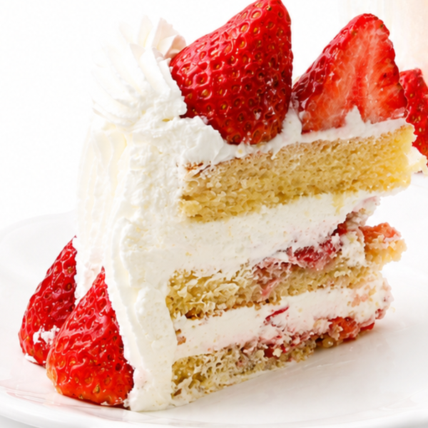 Tarta de dos pisos fresas con nata