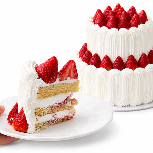 Tarta de dos pisos fresas con nata