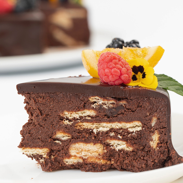 Tarta de galletas con chocolate