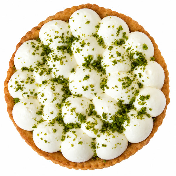 Tarta de pistacho y chocolate blanco
