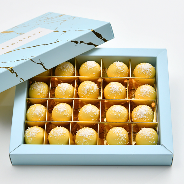 Caja de Trufitas de chocolate blanco y limón 20 ud.