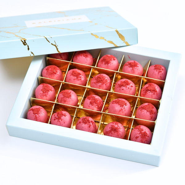 - Caja de Trufitas de chocolate y frambuesa 20 ud. -