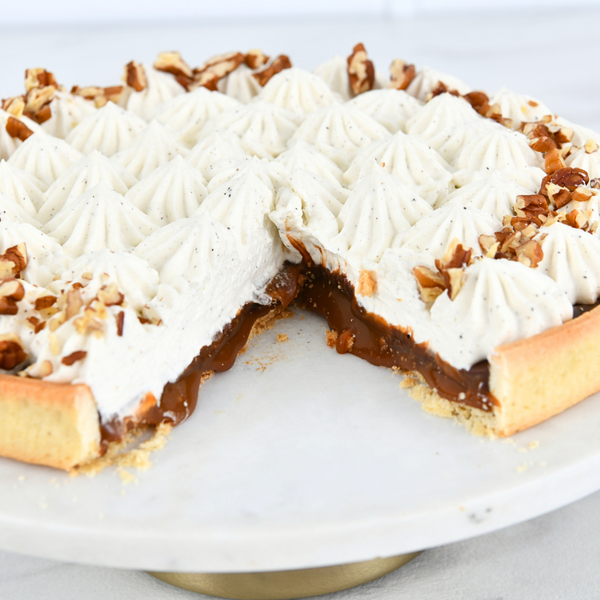 Tarta de Caramelo Salado, Chocolate y Vainilla